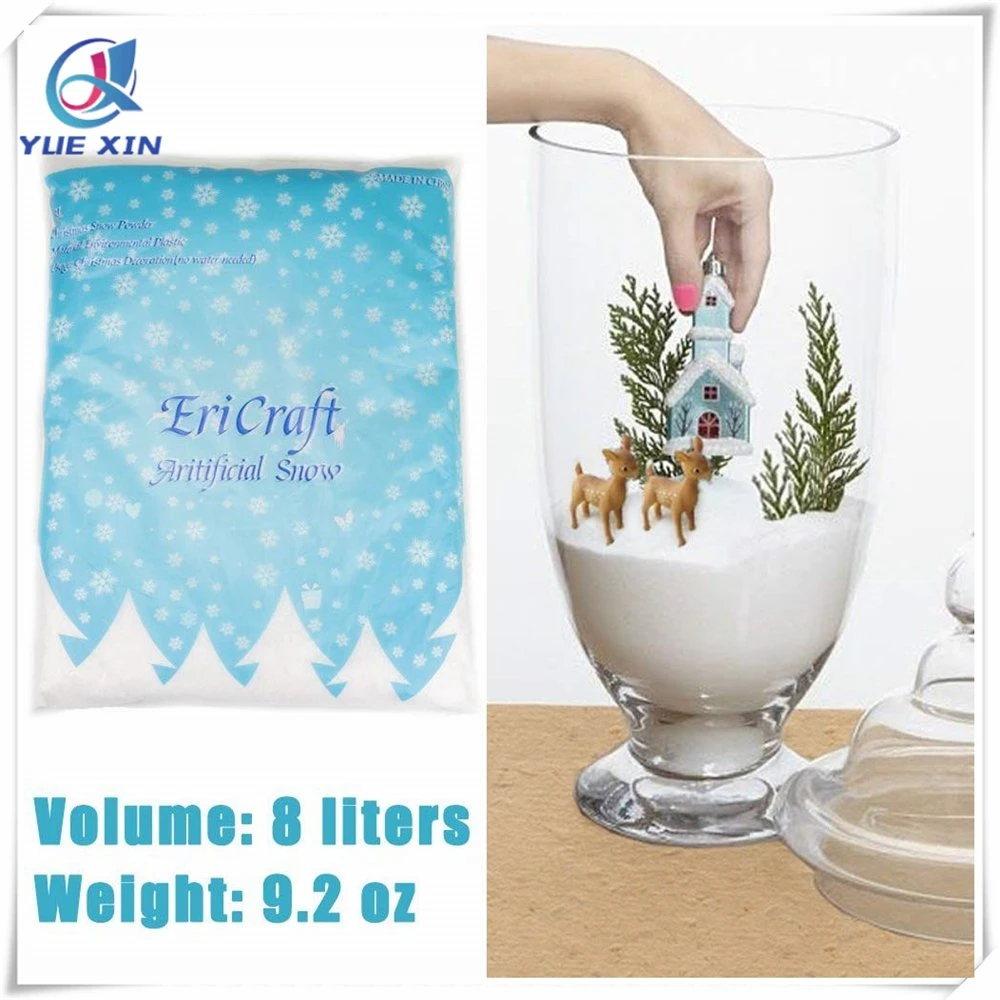 Artificial Snow, 8 Liters, 9.2 Oz, Plastic Snow for Decoration and Handcraft