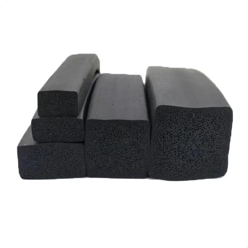 Extrusion Customized Rectangle Rubber EPDM/Silicone Sponge Foam Rubber Seal Strip