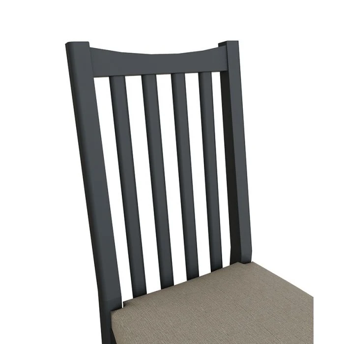 Suministro de la fábrica de madera pintada de gris sillas de comedor moderno restaurante Hotel Silla de Comedor al aire libre con cojín de tela par