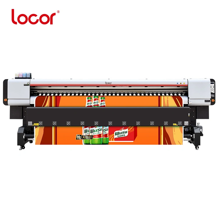 Locor Brand 3.2m 10FT faixa flexível Grande formato Eco Máquina de impressão de solventes impressora de plotter de sublimação