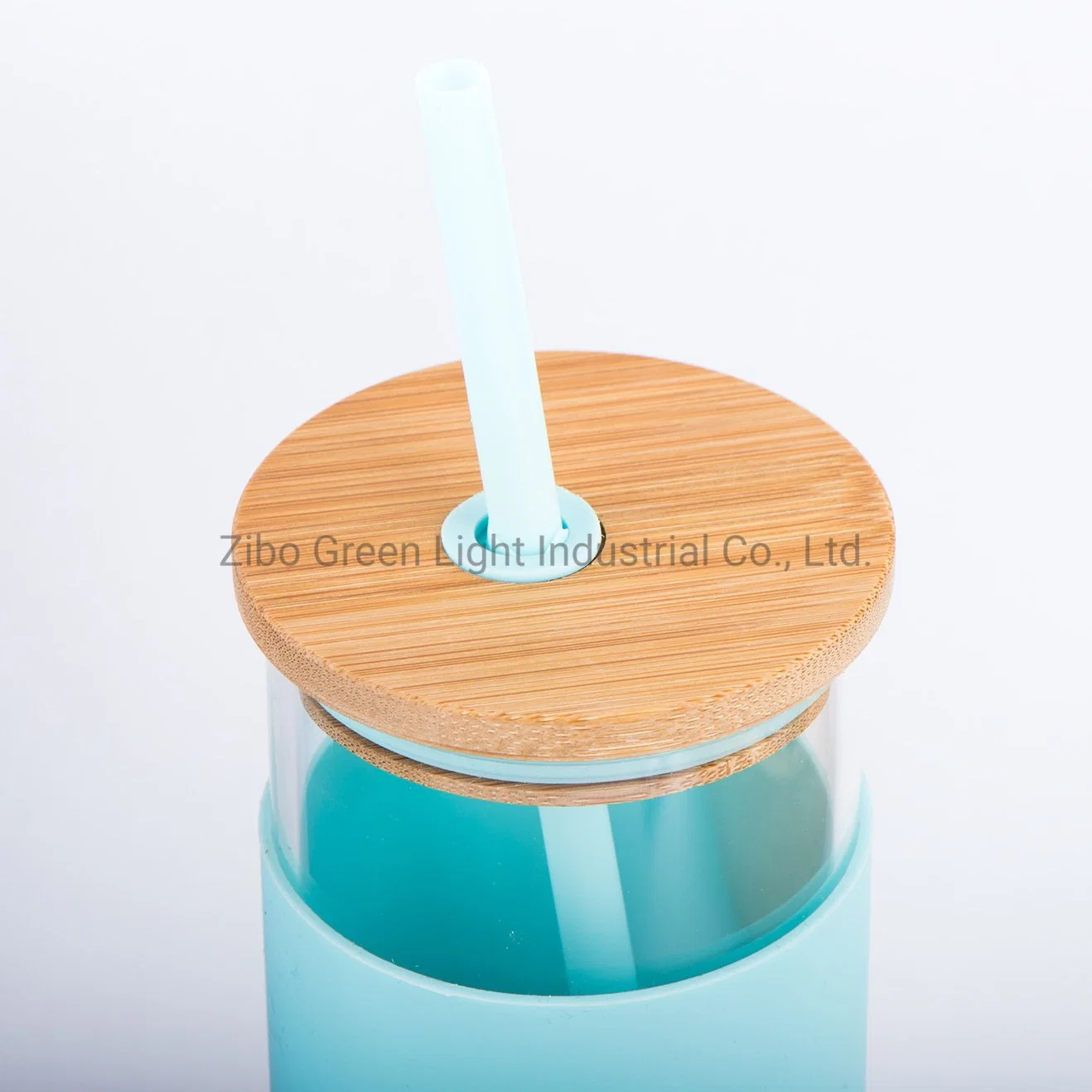 500 мл боросиликатного стекла чашки питьевой стекла для напитков с силиконовый чехол из бамбука и пластиковой крышки колпака соломы
