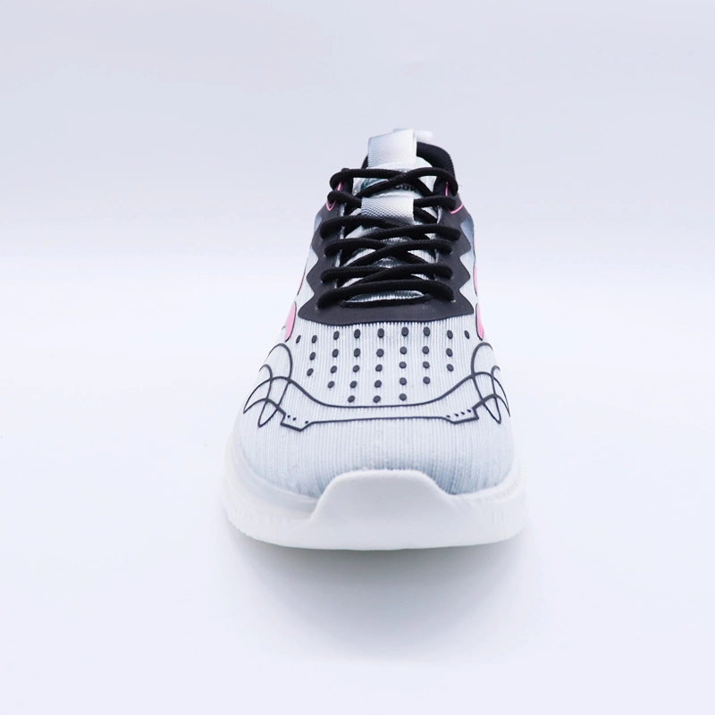 New Design Breathable Sneaker Sport Shoes with Fly Knit Material