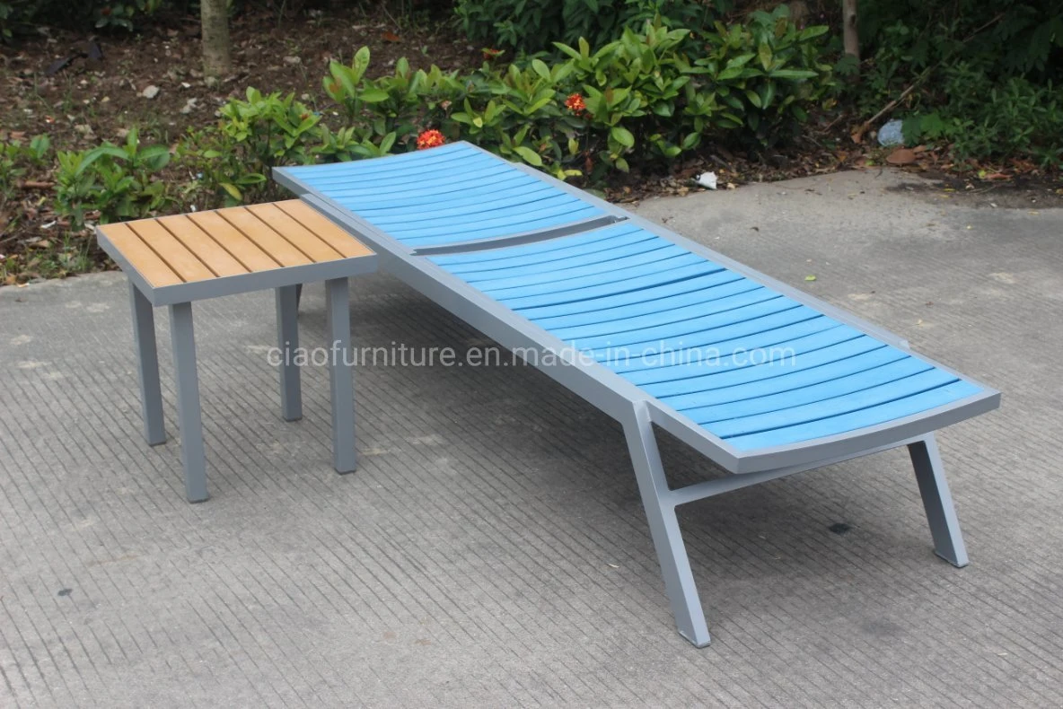 Leisure PS Wood Sun Lounger Outdoor Furniture with Side Table