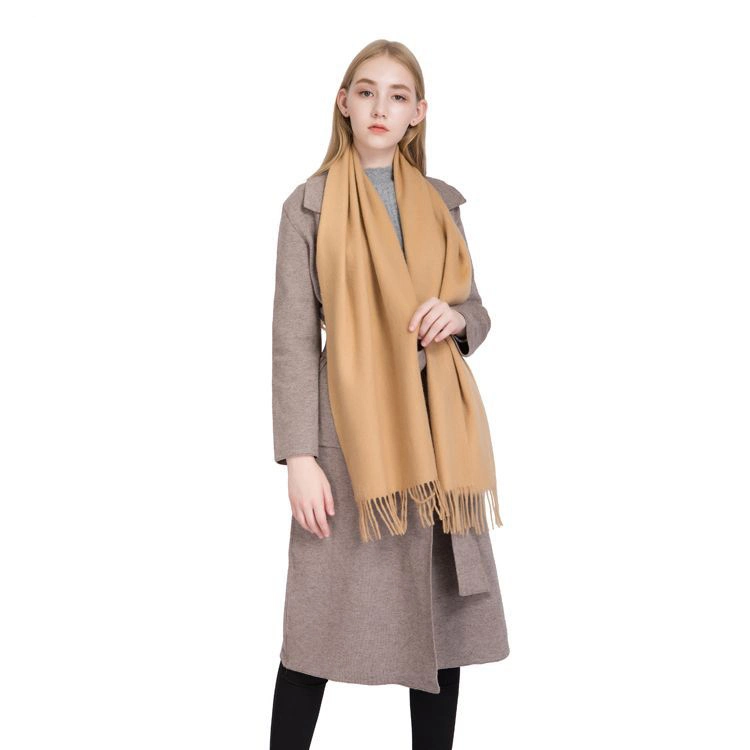 Fashion Solid Color Women's Winter 100% Cashmere Scarf Women's Warm in Stock