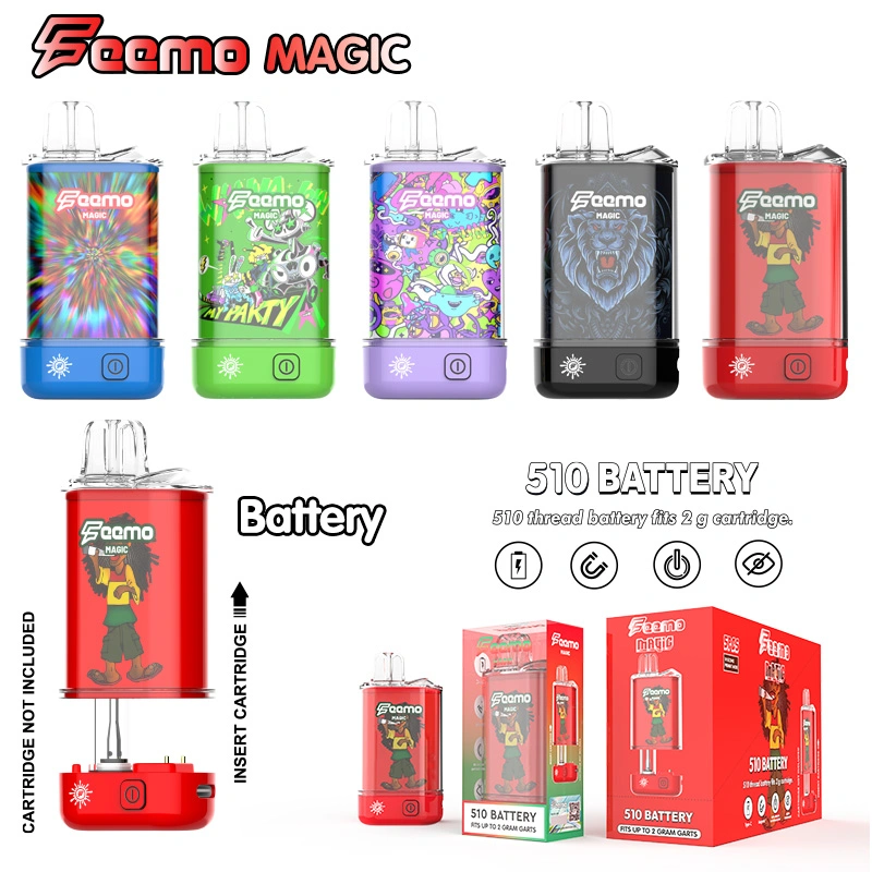 Us Hot Selling 510 Box Battery Feemo Magic Vape Battery 510 Thread Vapor for 0.5ml 1ml 2ml Atomizer Cartridge