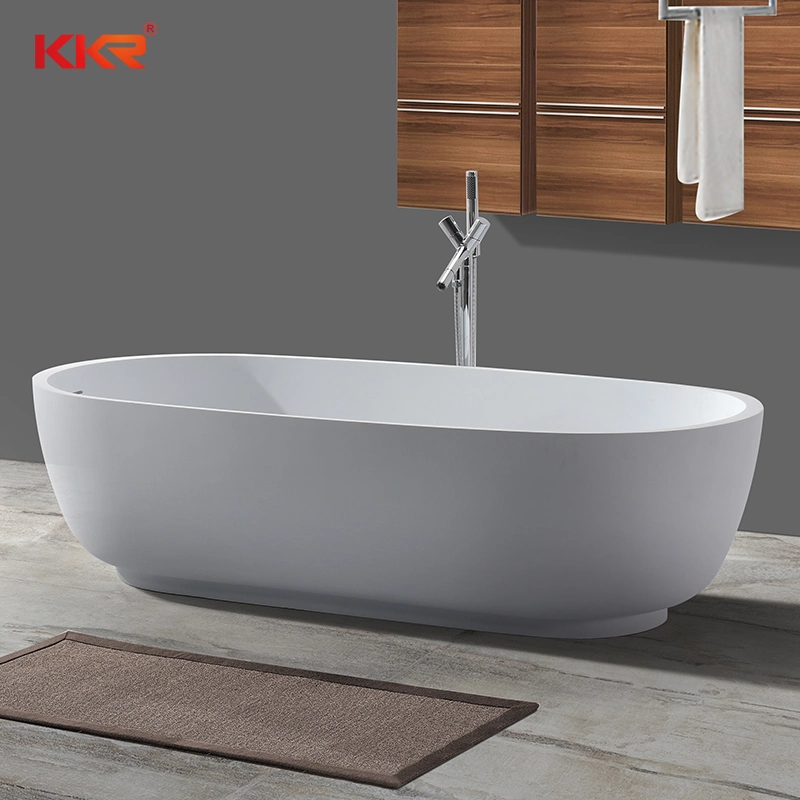 Acrylic Sanitary Ware Solid Surface Bathroom Freestanding Bathtub SPA