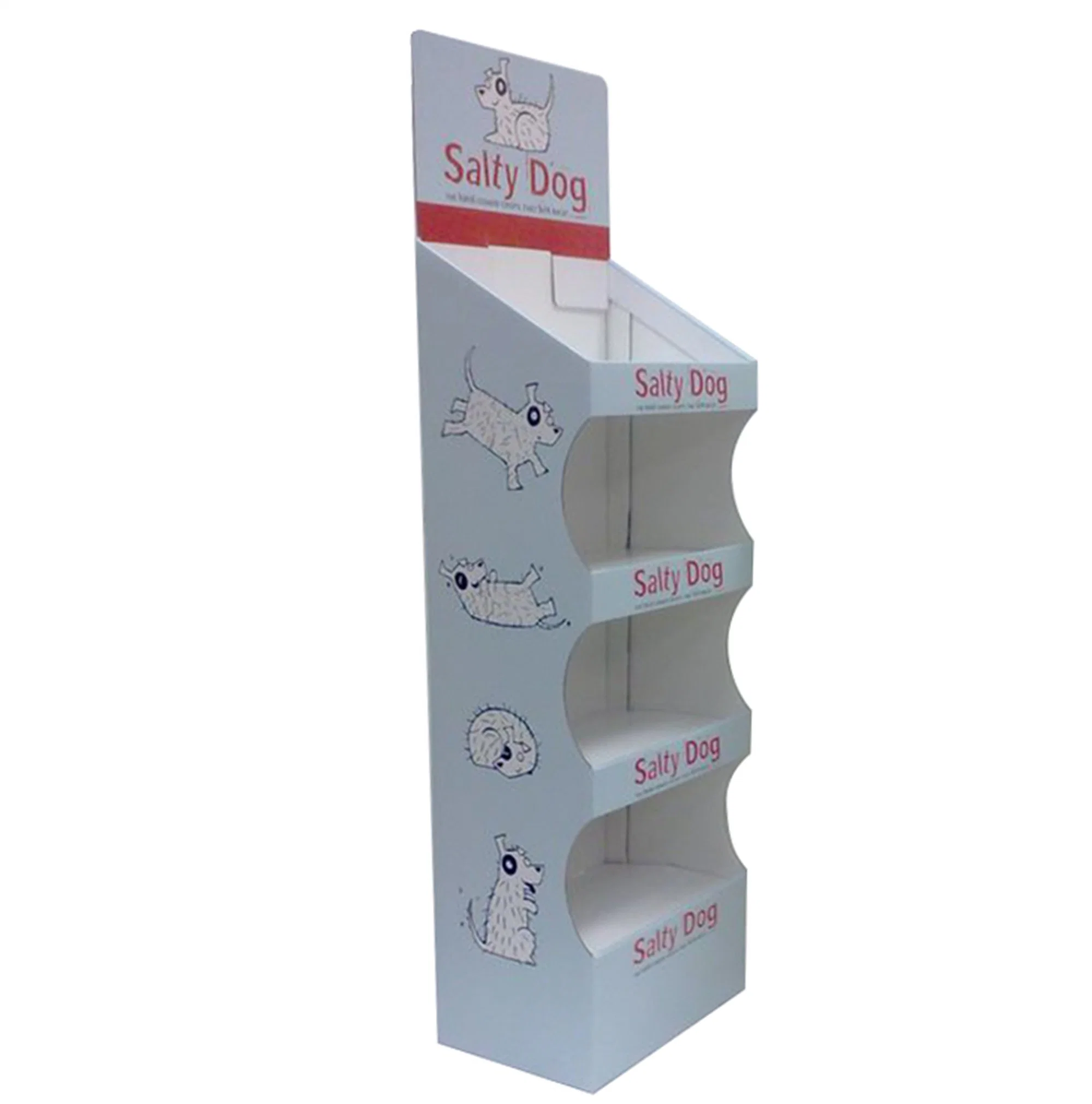 Exhibition Promotional Paper POS Pocket Biscuit Displays for Floor