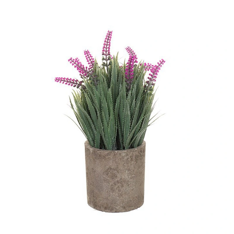 Mini macetas con plantas artificiales flores de lavanda para la decoración del hogar