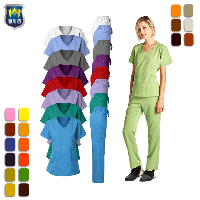 Custom Wholesale Medical Uniforms Scrubs Beauty Salon Uniform Women Medical Scrub Sets