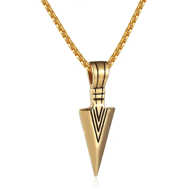 Personalized Spearhead Pendant Men Titanium Steel Necklace Wholesale/Supplier Stainless Steel Jewelry