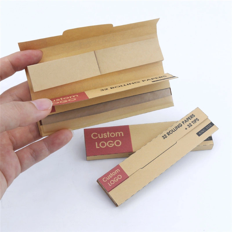 1 1/4 with Tips Booklet Smoking Paper Natural Organic Rolling Paper with Filter