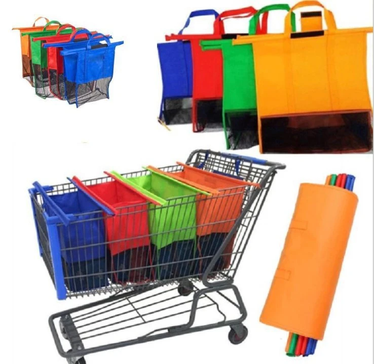 Custom Reusable Folding Nonwoven Shopping Cart Bag