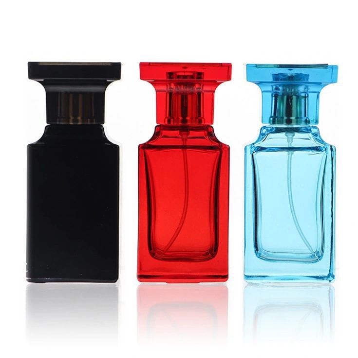 Wholesale Empty 50ml Luxury Square Fragrance Bottle Fine Mist Spray Perfume Glass Bottle
