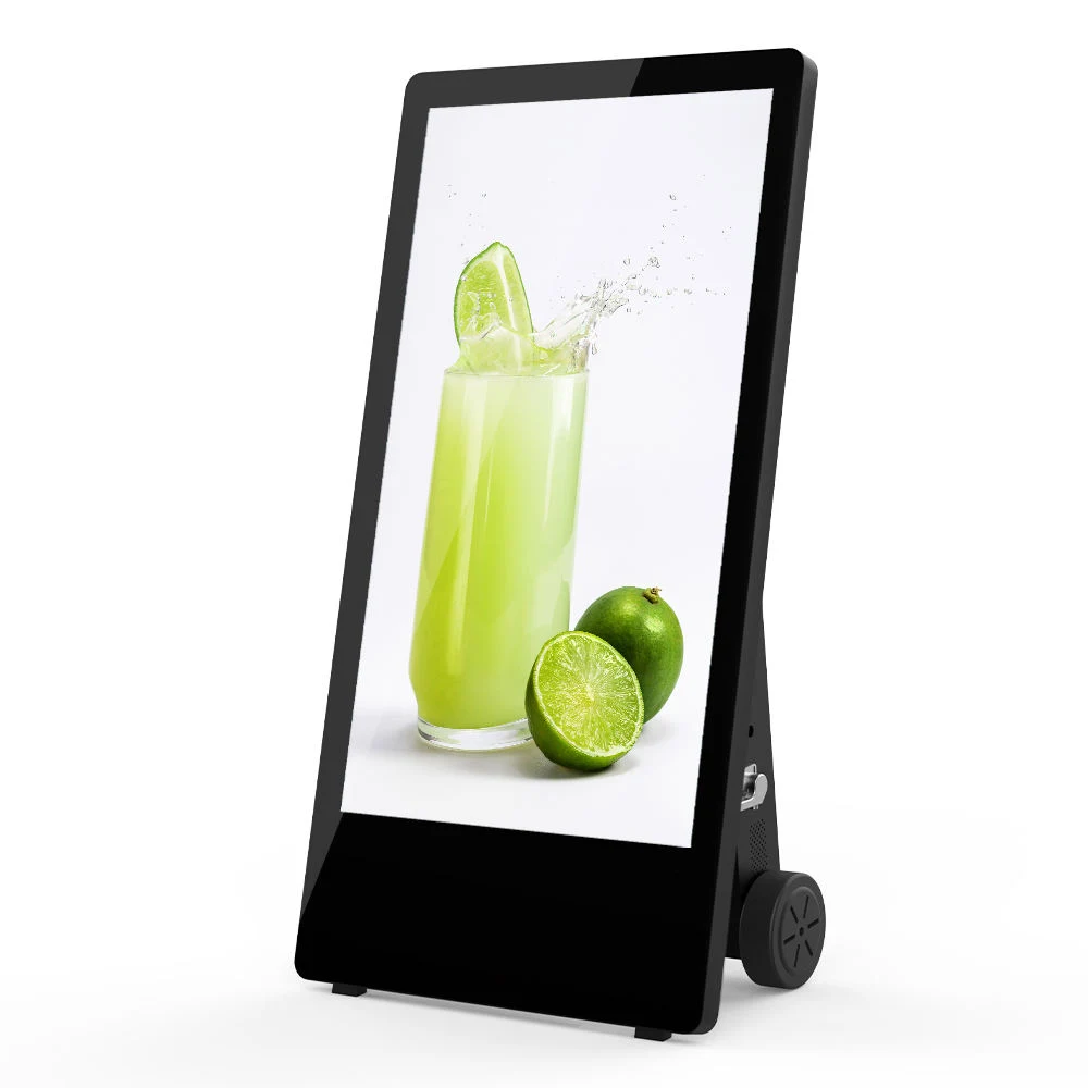 Advertising Software LCD Advertising Display Touch Kiosk Battery Powered Digital Signage