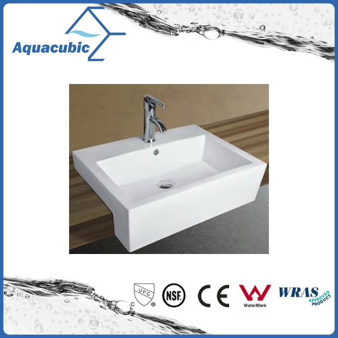 Ceramic Cabinet Art Basin and Apron Hand Washing Sink Semi-Counter Sinks (ACB8325)