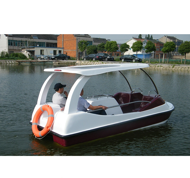 Customized FRP Four-Passenger Streamlined Pedal Boat for Amusement Park