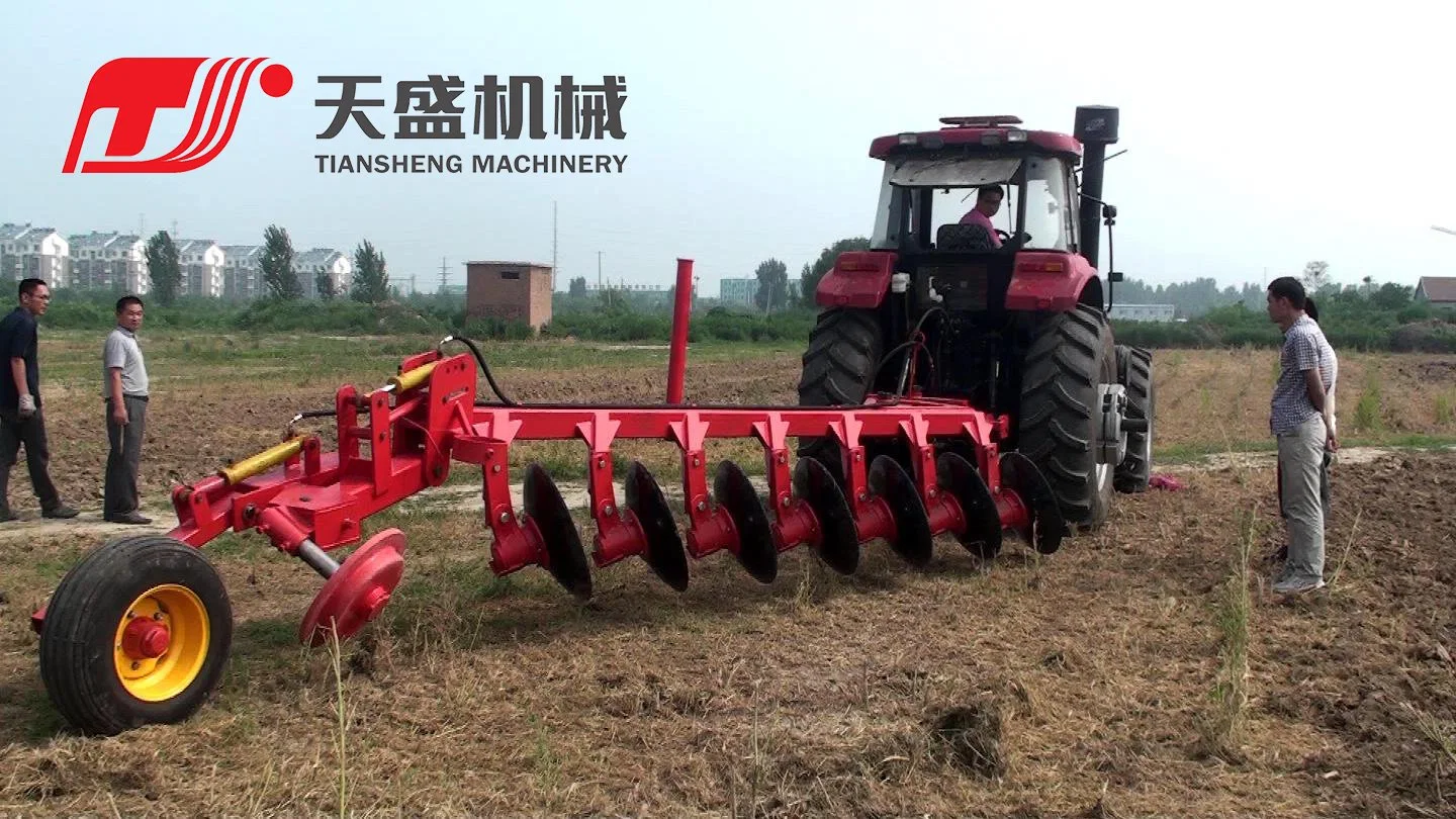 Tractor de maquinaria agrícola varillaje de tres puntos 7seven Palas hidráulico ajustable Arado de disco de servicio pesado