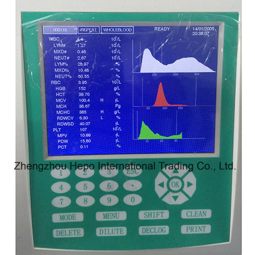 الصينية 22 بارامترات المختبرية الرقمية تحليل الدم الدم