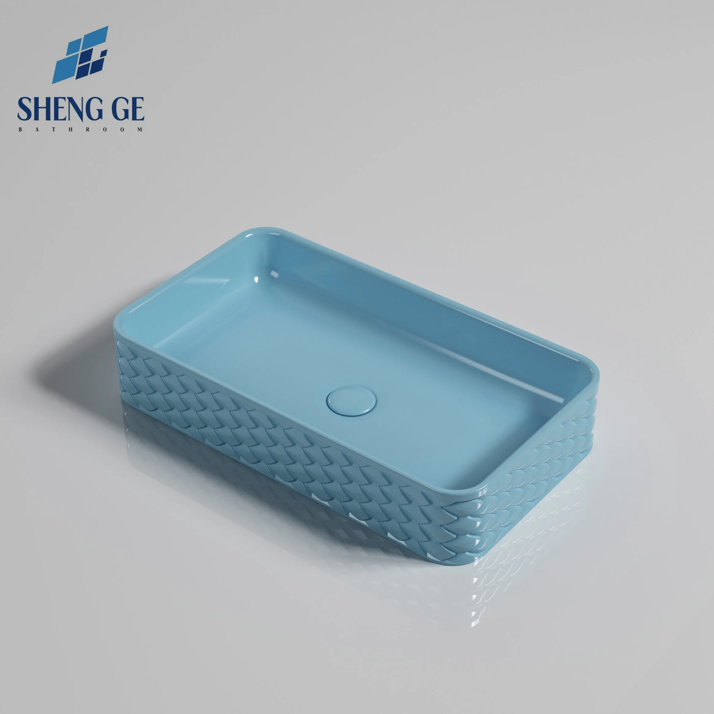 Chaozhou Sanitary Ware Sink Factory Single Over Counter Ceramic Wash Basin