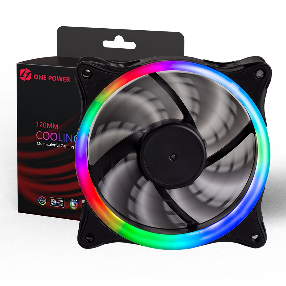 Juegos de PC Ventilador de 120mm de la interfaz de 6 pines Argb CPU del equipo de la eficiencia de iluminación RGB Coolingfans caso hidráulica de enfriador de CPU silencio teniendo el control de temperatura inteligente