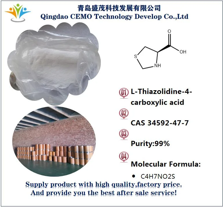 Manufacturer L (-) -Thiazolidine-4-Carboxylic Acid L-Thioproline CAS 34592-47-7