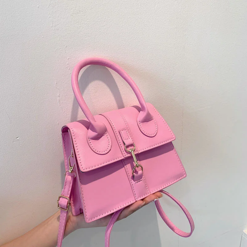 Solid PU Handbag Drop Shipping Cross Shoulder Purse Bag for Small Jelly Designer Hand Bags Ladies