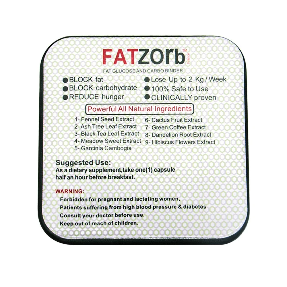 Mejor Venta Fatzorb OEM/ODM Cápsula de reducción de peso natural Limming duro Cápsula