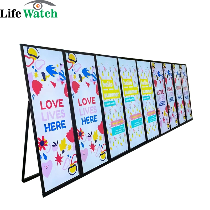 Best Price 75-Inch Indoor Full Screen Display LCD Digital Poster with Foldable Design Splicing Video Walls