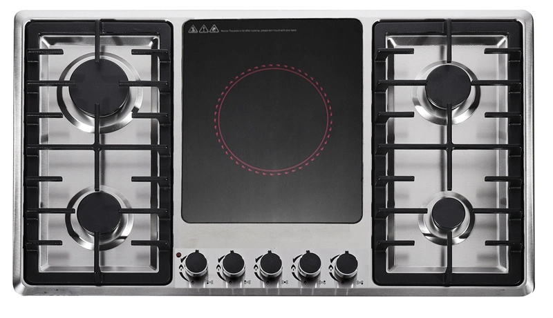 Fashion CE CB 4+1 Hob Design Stainless Steel Gas Stove with High quality/High cost performance  (JZS5003AE)