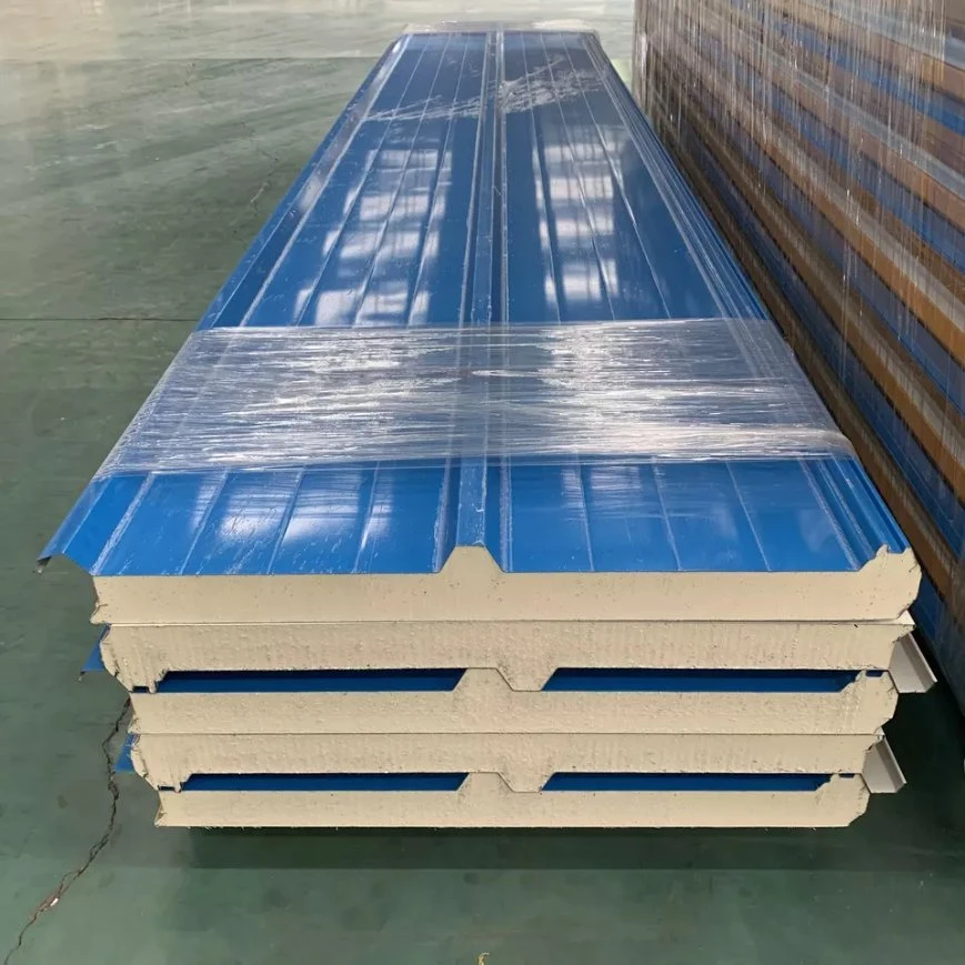 Building Materials for Cold Room/ Factory/ Warehouse/Freezer Wth Galvanized Surface Rockwool/ PU/PIR/EPS