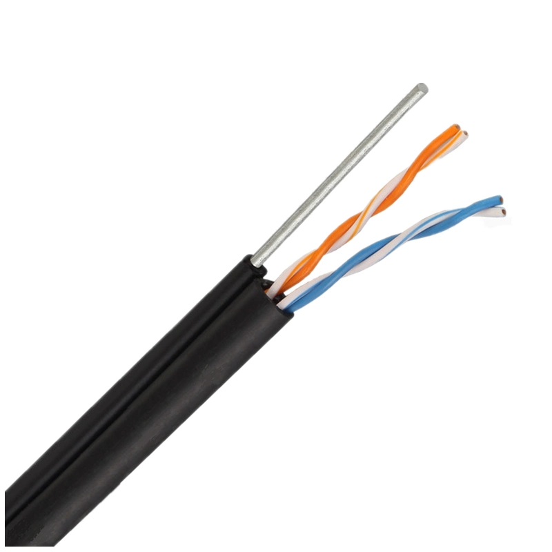 Self-Support Drop Cable Steel Wire 1pair 2pair Telephone Wire