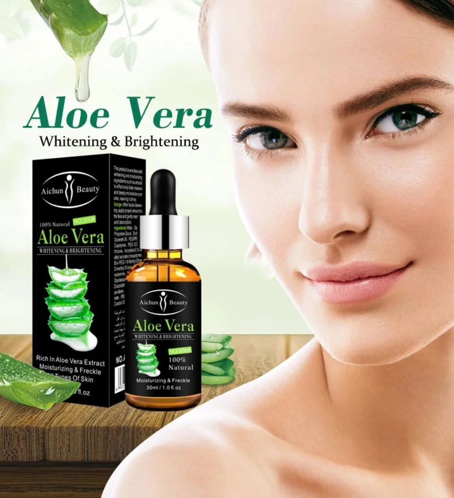 Aichun Beauty Aloe Vera Whitening & Brightening Repairing Damaged Skin Face Serum & Essential Oil