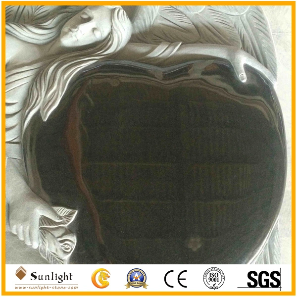 China Headstone Factory Black Granite Marble Heart Shape Grave Stone Headstones and Monuments