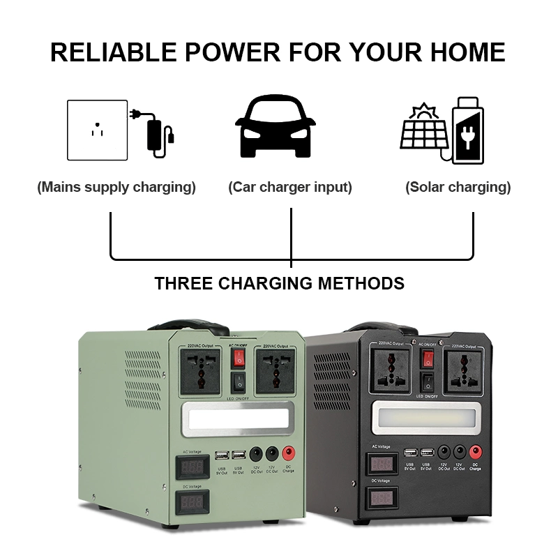 Solarthon Solar Power System с выходом переменного тока Portable Power Station Generator Power Bank for Camping, Emergency and Outage