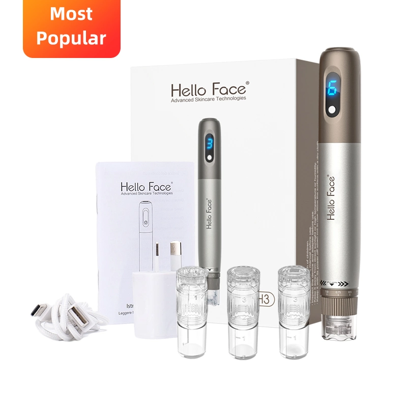 Hot Selling H3 Hydra Pen Wireless Hello Face Dr Pen H3 Anti Aging for Face Injector Device 6 Speeds for Personal Use