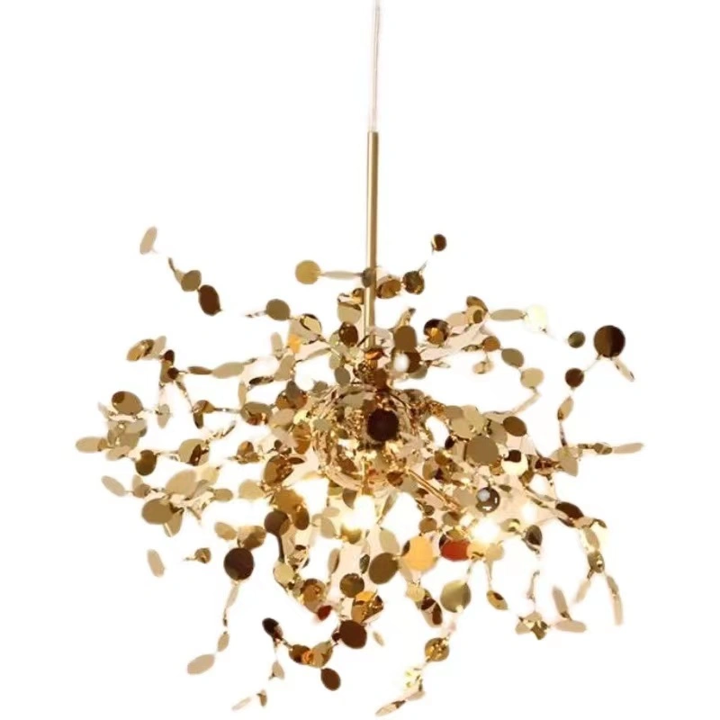 Nordic Postmodern Luxury Ball Sequin LED Chandelier Ceiling Lights Minimalist Chandelier.