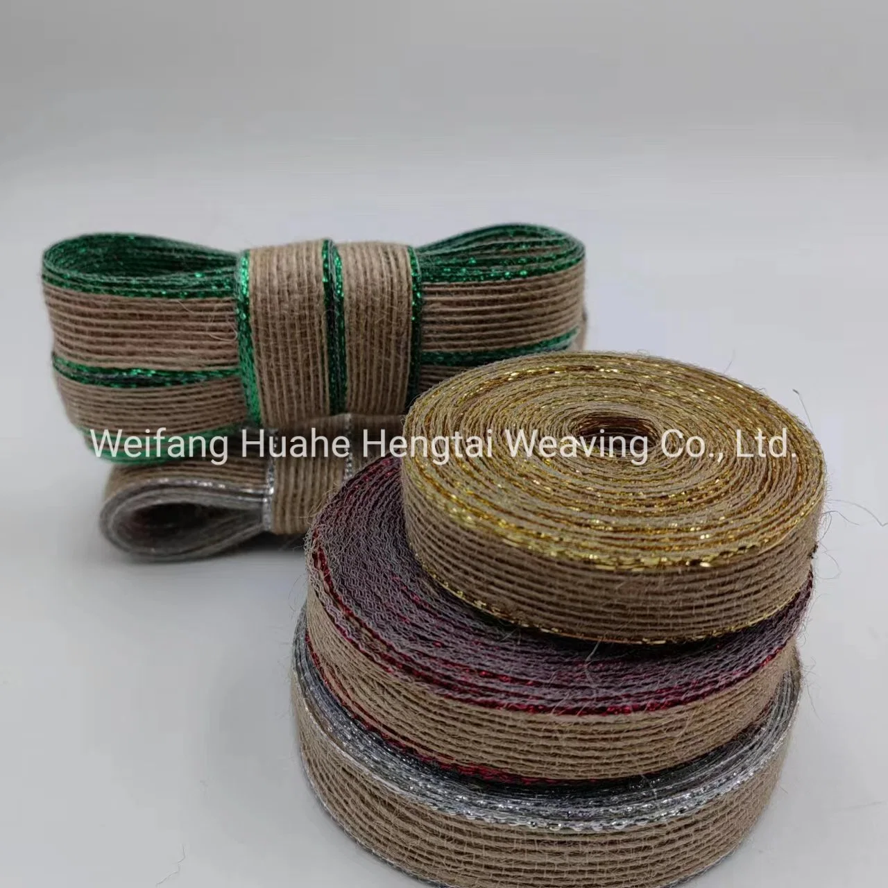 Wholesale/Supplier Colorful Edge Fishing Thread Jute Ribbon Craft Decorative Woven Hemp Ribbon