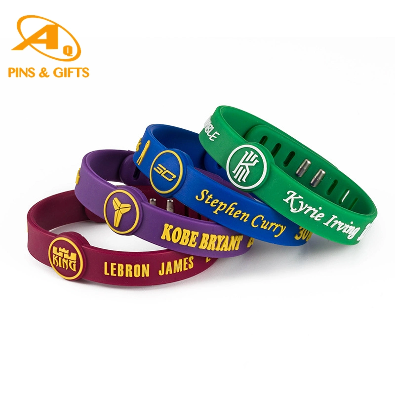 Fashion Watch Band Glow Stick Promotional Products Eco-Friendly Promotional Custom Band Chip Rubber Wristbands Silicone Bracelet