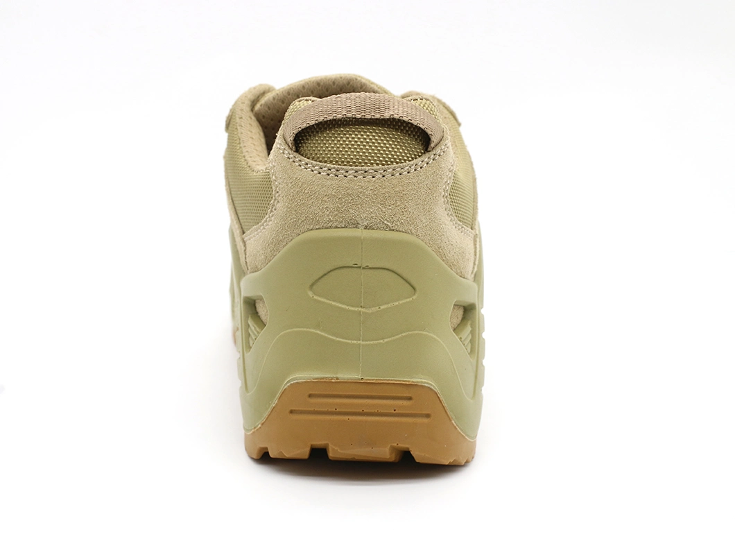 Tan Suede Leather Puncture Resistant Outdoor Laced Low Cut Non Safety Shoes