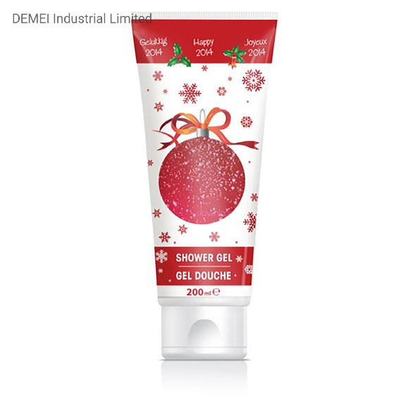 Christmas 200ml Squeeze Plastic Tubes Lotion Hand Cream Plastic Tubes Packaging Flip