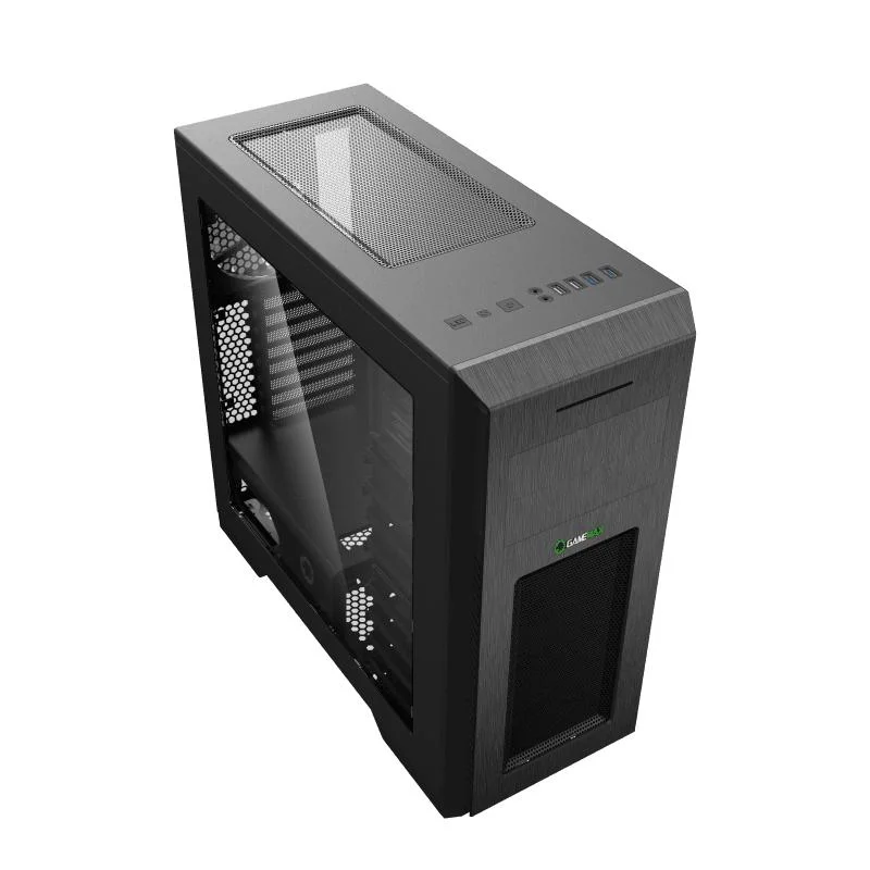 Black Full Tower RGB Gaming Case with Transparent Window