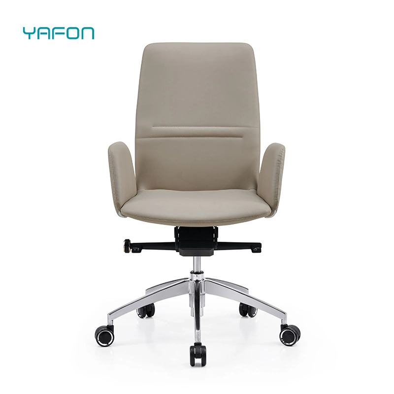 Muebles de oficina silla ejecutiva Oficina reclinable de cuero Silla ergonómica Lumbar con ruedas