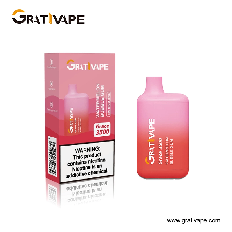 Usine Source Grativape authentique Grace 3500 bouffées Vape jetables vs Randm tornade Aroma King