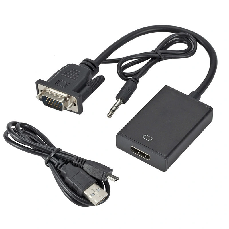 1080P VGA to Hdmii Converter with Audio and USB Cable