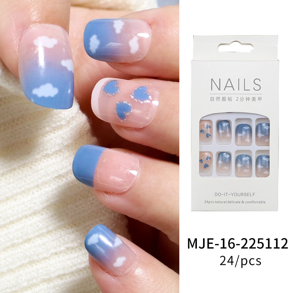 Nail Art Ins style court avancée faux Patch Armure d'usure