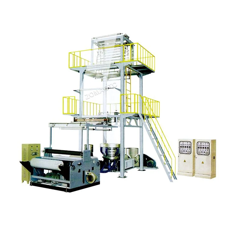 Fully Automatic Two Layer Blown Film Machine Blow Film Extruder HDPE LDPE PE Film Blowing Machine