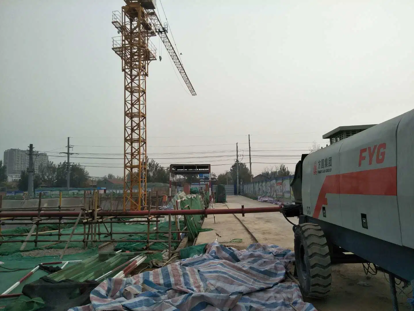 CE Certificated Max Flow Rate 40cbm Hbts40-08-75 Concrete Pump