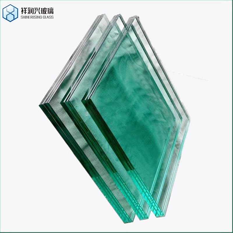 Factory Price Safety Clear Laminated Glass 6.38mm Transparent Colored PVB Film Glass with En Standard