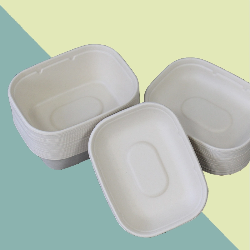 1300ml Custom Biodegradable Bagasse 850ml Clamshell Food Containers Food Box Bio Take Away Disposable Hinge Lunch Box