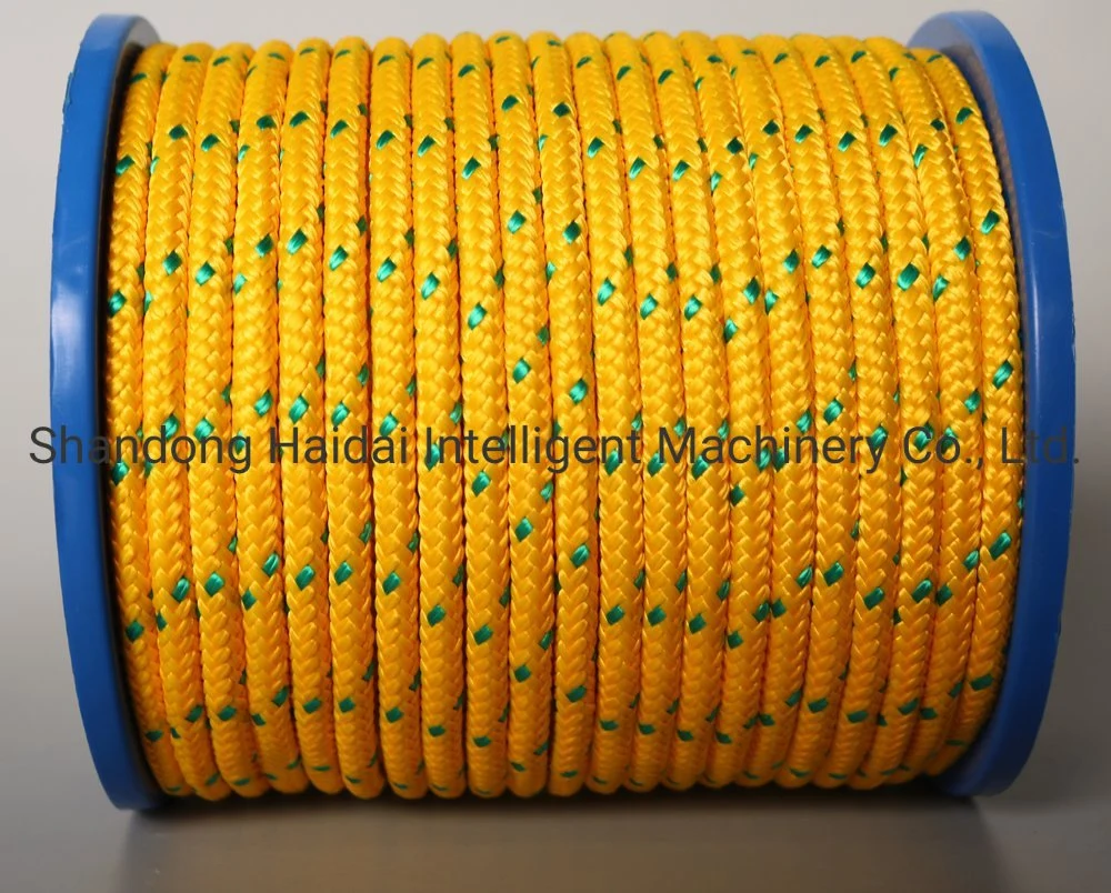 High Strength Orange Color 16 mm 20 mm Size Double Braided Polyester Rope